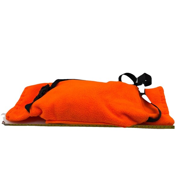 Cabela’s Blaze Orange Fleece Hand Muff Hunting Warmer Pouch Zip Pocket - Picture 5 of 8